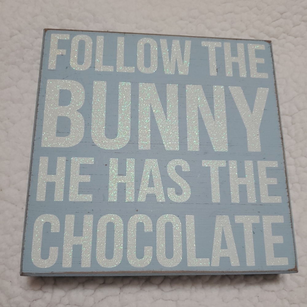Wooden easter sign